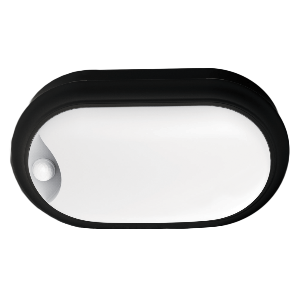 SAL BUNKER 15 OVAL PIR Bulkhead BK 15W LED IP54 IK08 PIR SensorSurface Mount 4000K 1050 Lumens233 L x 133 W x 68mm H