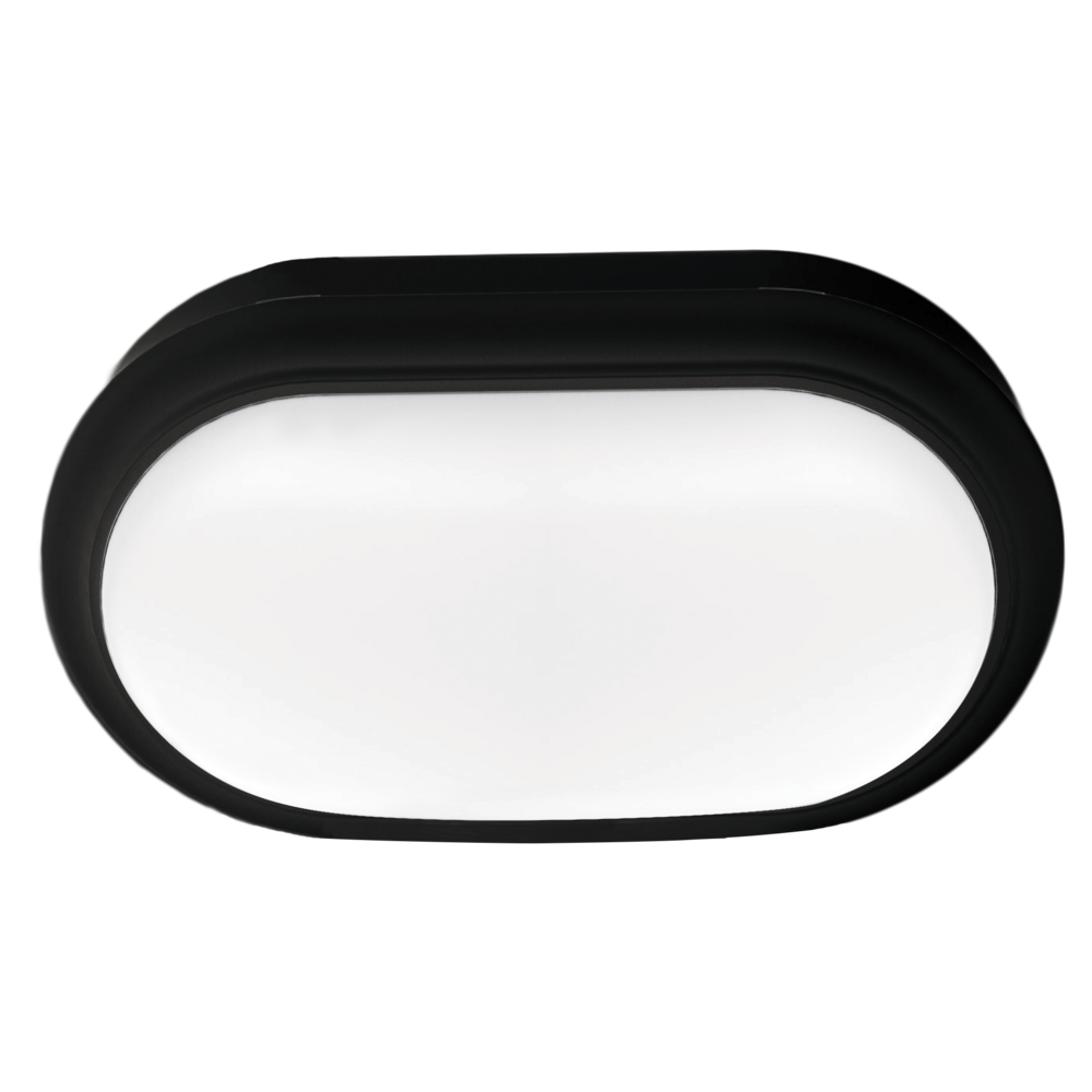 SAL BUNKER 15 OVAL Bulkhead 15W WH LED IP65 IK08 Surface Mount4000K 1050 Lumens233 L x 133 W x 68mm H