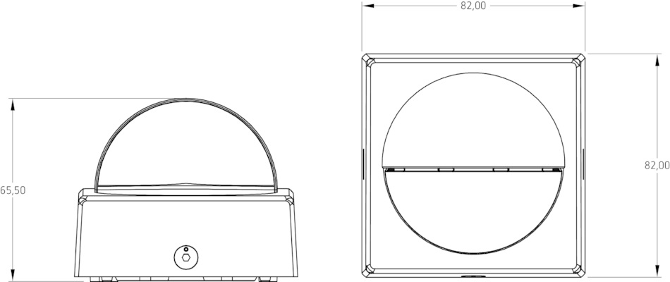 TD 1010200 theLuxa R180 WH technical drawing