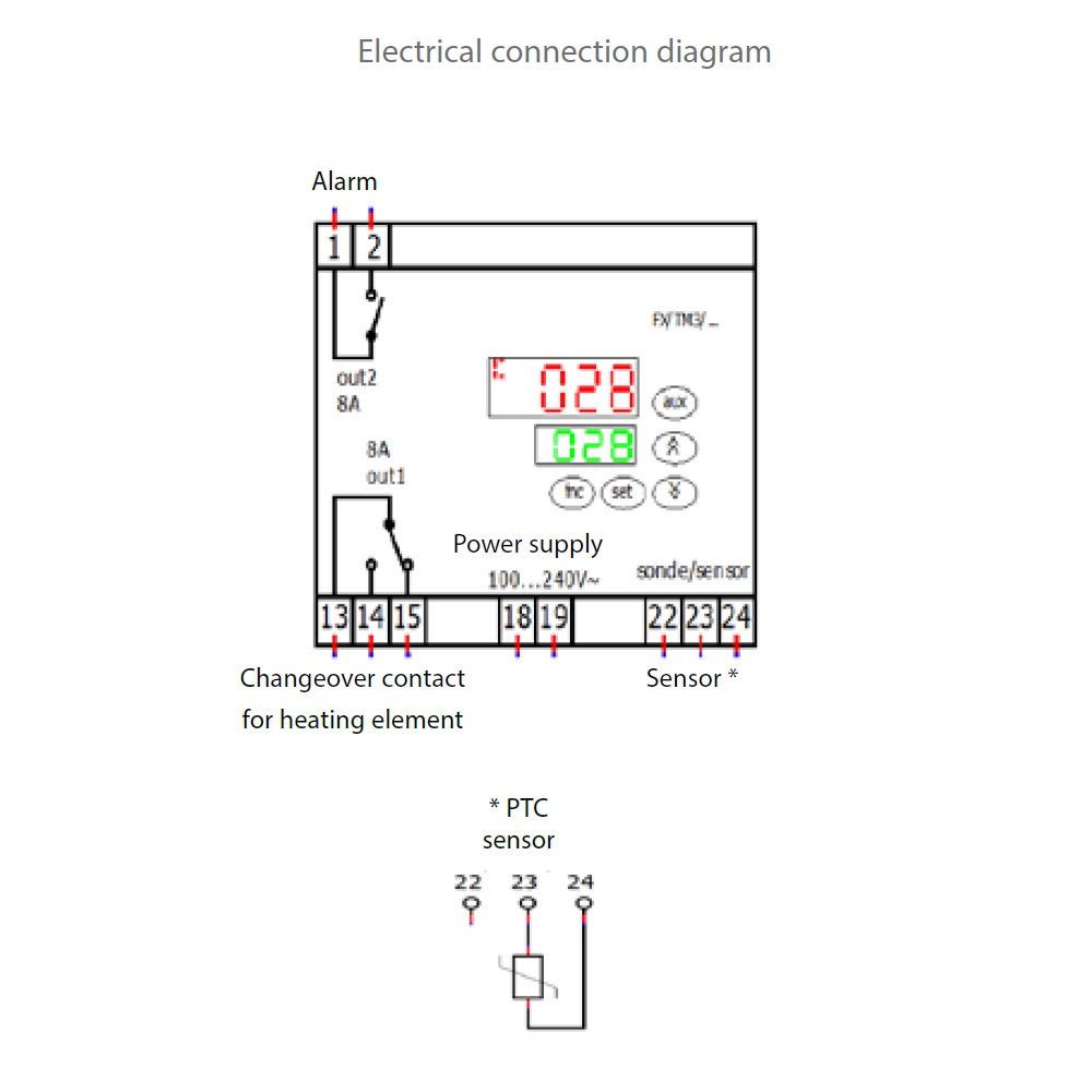 TD JH851 Electrical connection diagram